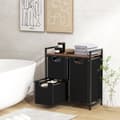Miniatyrbillede 2 af 8: Vasketøjskurv Organizer, 66x33x72 cm, Sort/Brunt