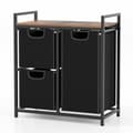 Miniatyrbillede 1 af 8: Vasketøjskurv Organizer, 66x33x72 cm, Sort/Brunt