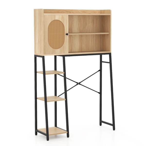 Toiletopbevaringsskab, 89x29x139 cm, Natur