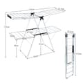 Miniatyrbillede 4 af 8: Tøjstativ, 154x55.5x90-176.5 cm, Hvid + Sort