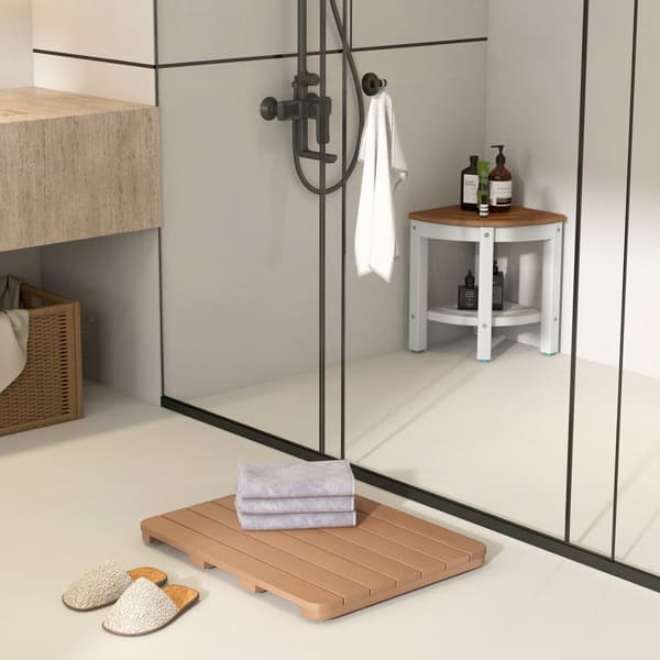 Duschmatta, 23.5x19x2 tum, Brun