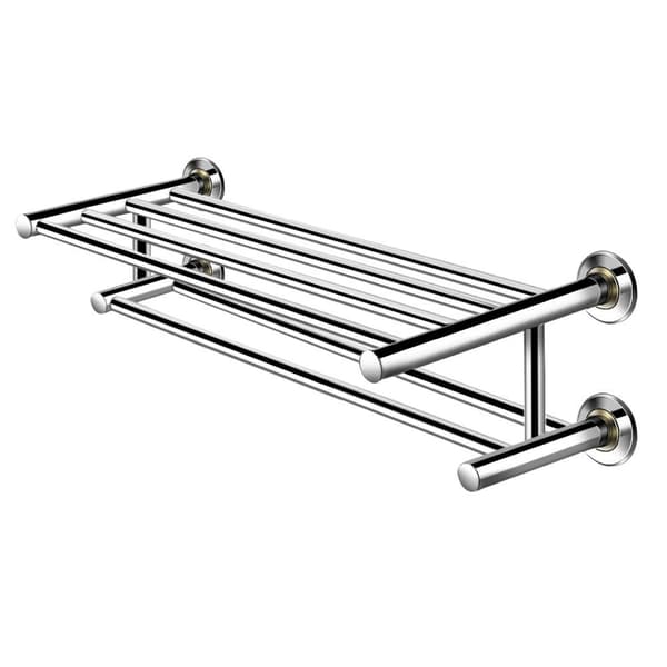 Håndklædeopbevaringsstativ, 24x9x6,3 tommer, Sølv