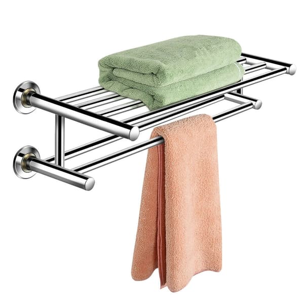 Håndklædeopbevaringsstativ, 24x9x6,3 tommer, Sølv