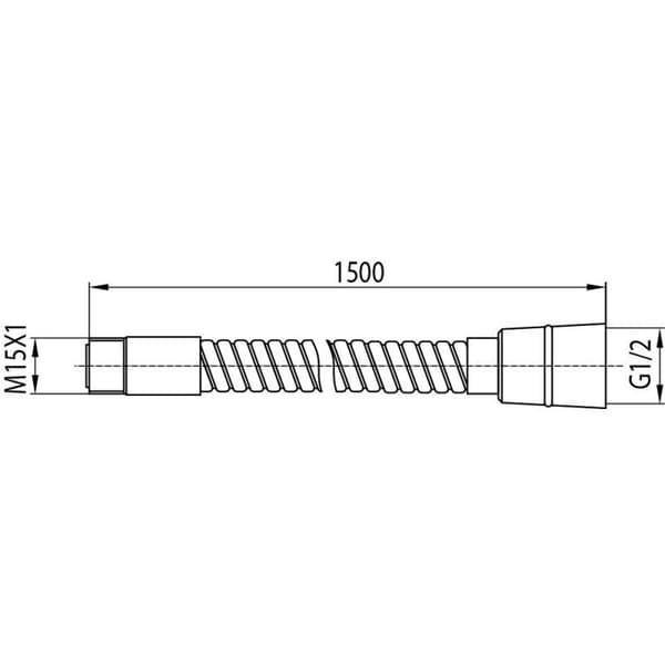 Slang för kran med utdragbar dusch 150 cm