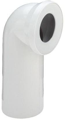 WC-tilslutningsbøjning 90° - plast / alpinhvid
