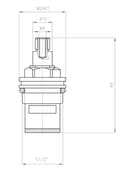 Miniatyrbild 2 av 5: Keramiskt huvud för tvågreppsblandare / spline 15 /