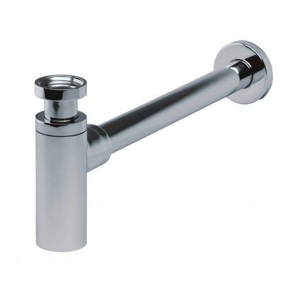 Flasksifon Design G 1,1/4""x32 mm med rosett, kromat justerbart avloppsrör upp till 320 mm Online