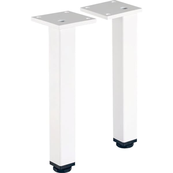 Selnova Square -jalkasetti, korkeus 19,7–20,5 cm, valkoinen, 2 kpl pakkauksessa