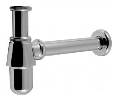 Pullosifoni G 1.1/4" x 32 mm ruusukkeella, krominen säädettävä viemäriputki jopa 320 mm Onnline