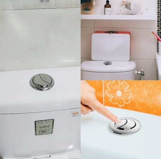 DUBBEL SPOLKNAPP FÖR TOALETTEN WC HÅLLBAR ENKEL INSTALLATION 38 MM