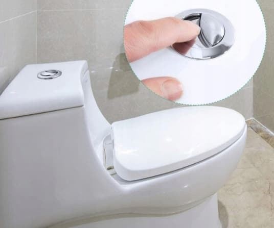 DUBBEL SPOLKNAPP FÖR TOALETTEN WC HÅLLBAR ENKEL INSTALLATION 38 MM