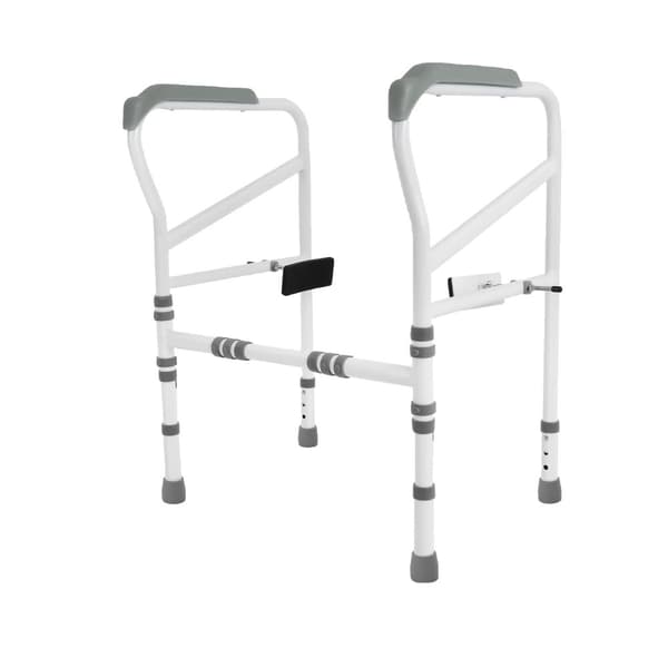 Toalettram, Höjdjusterbar, Halkfri Design,VIT