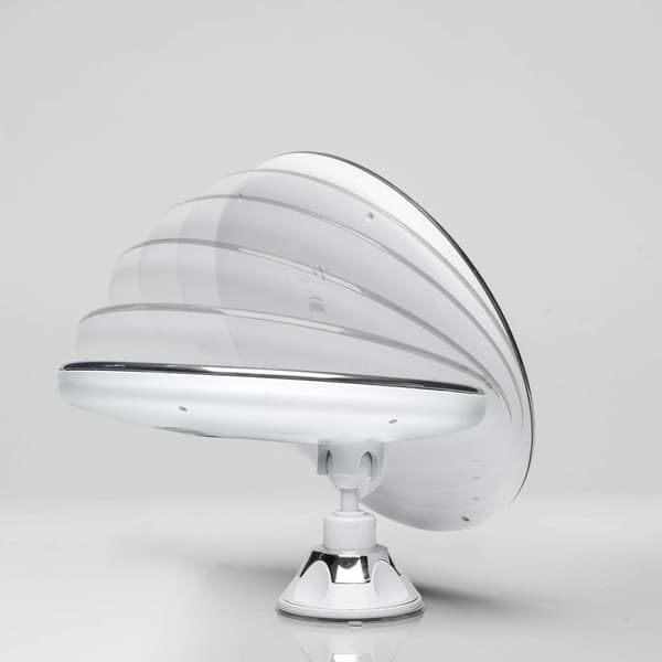 UNIQ Spegel med sugkopp, LED-Ljus & x10 förstoring, Vit