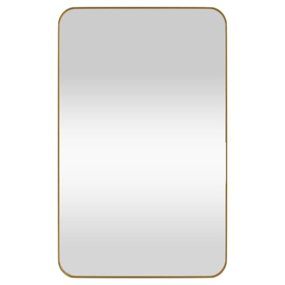 vidaXL Väggmonterad spegel guld 50x80 cm rektangulär