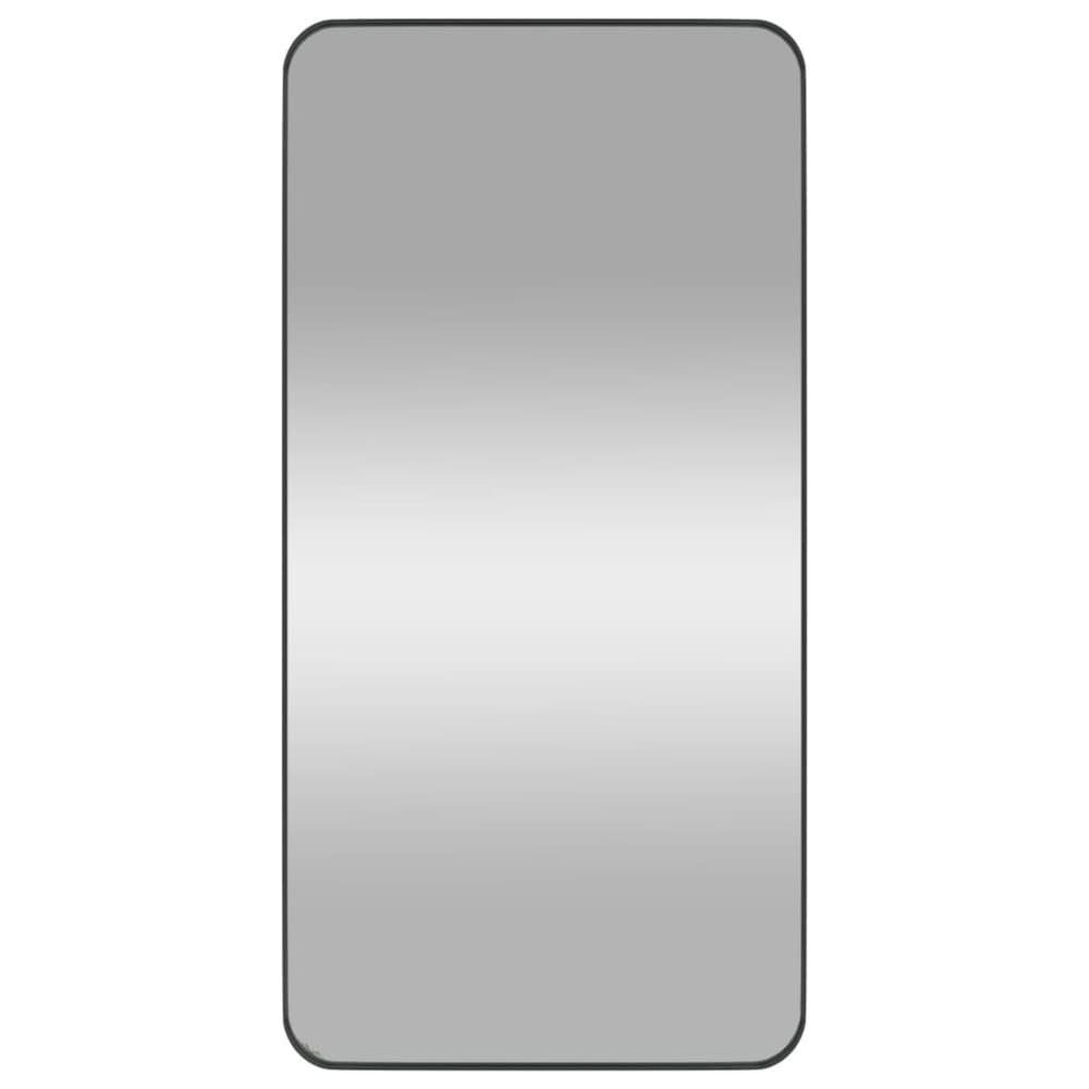 vidaXL Väggmonterad spegel svart 50x100 cm rektangulär