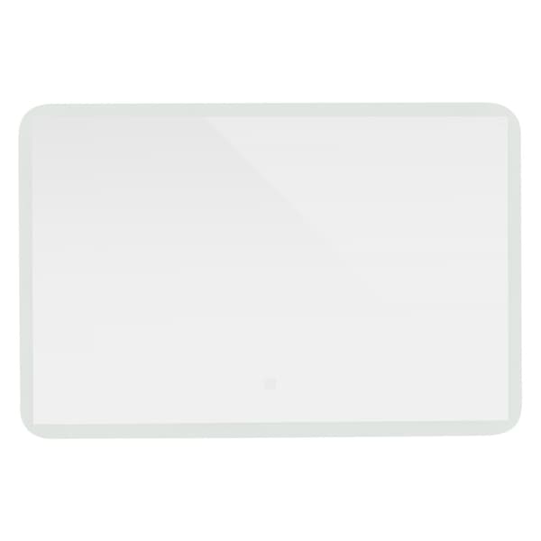Badeværelse LED-spejl med berøringskontakt 90x60 cm hvidt glas ML-design