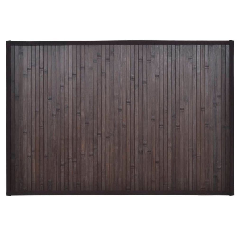vidaXL Bambus badematte 60 x 90 cm, mørkebrun