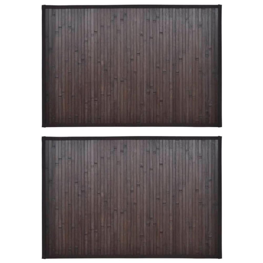 vidaXL Bambu Kylpymatto 2 kpl 40 x 50 cm Tummanruskea
