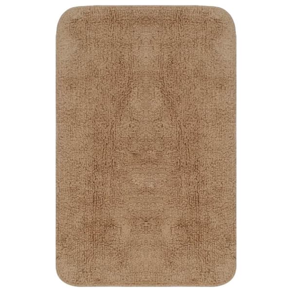 vidaXL Kylpyhuoneen mattosarja 2 osaa kangas beige