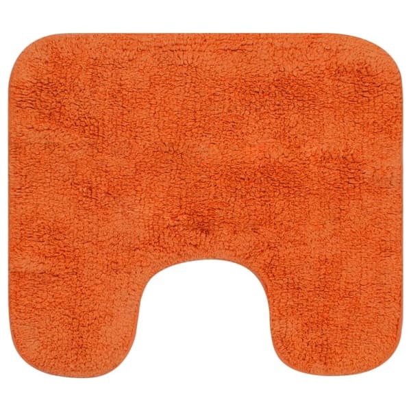 vidaXL Baderomsmattesett 3 stk stoff oransje