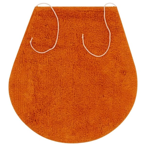 vidaXL Baderomsmattesett 3 stk stoff oransje