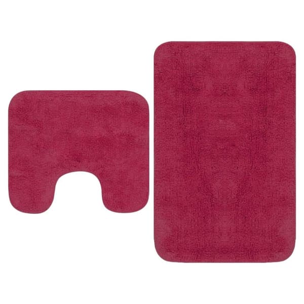 vidaXL Baderomsmattesett 2 stk stoff fuksia
