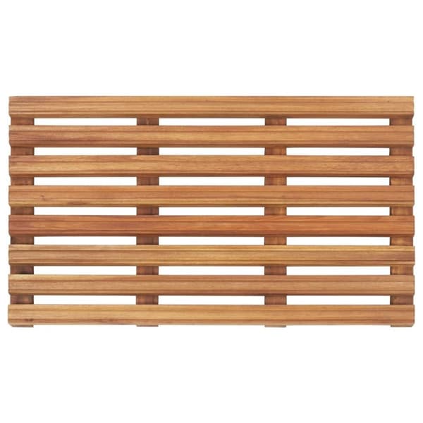 vidaXL Badrumsmattor 2 st massivt akaciaträ 56x37 cm
