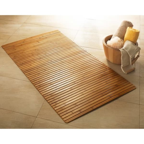 Kleine Wolke 430276  Bath Rug "Bambus" 50x80 cm Brown