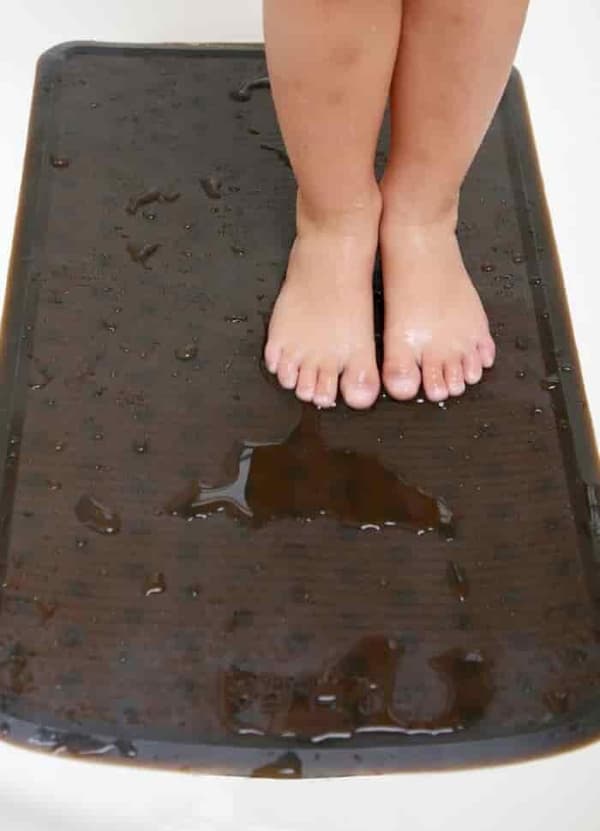 Badkarsmatta naturgummi - svart - Hevea baby