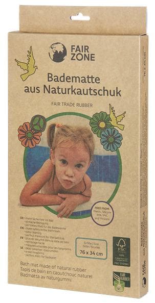 Badkarsmatta av fair trade naturgummi Fresh Green - Fair Zone