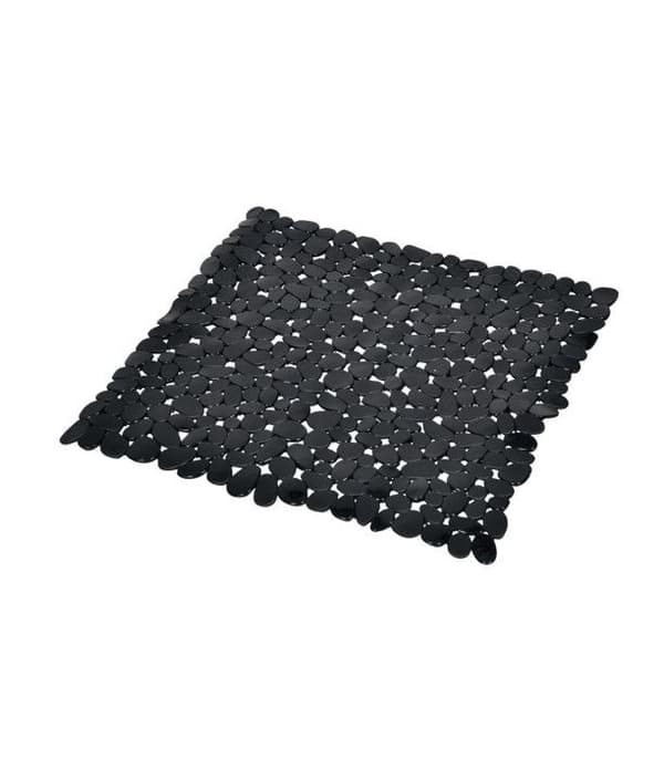 Duschmatta - Non-slip - Stenar - Svart - 53 cm x 53 cm - PVC