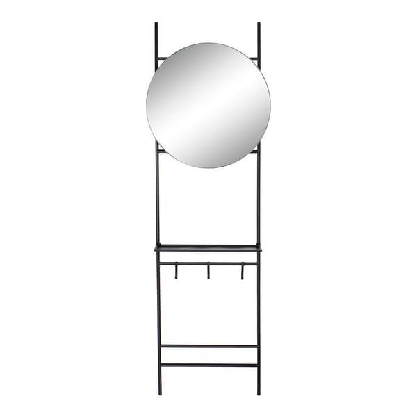 Håndklædestativ DKD Home Decor Metal Spejl (60 x 15 x 180 cm)