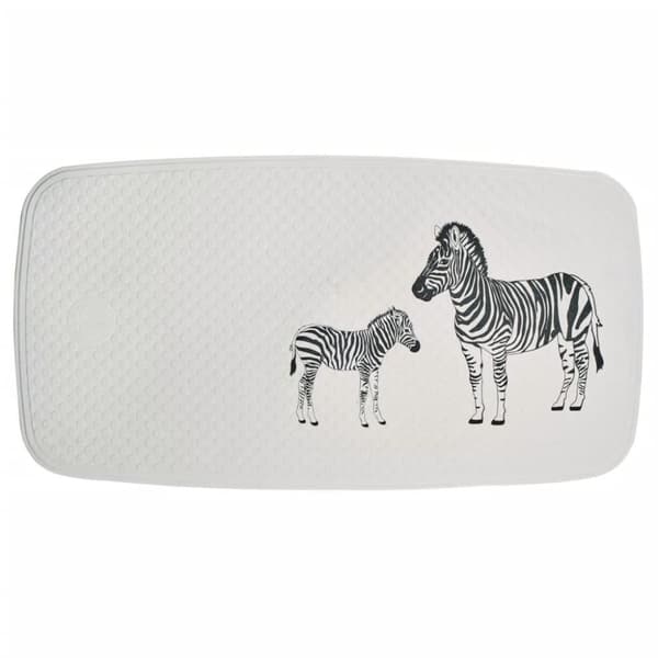 RIDDER brusemåtte Zebra 38x72 cm hvid og sort
