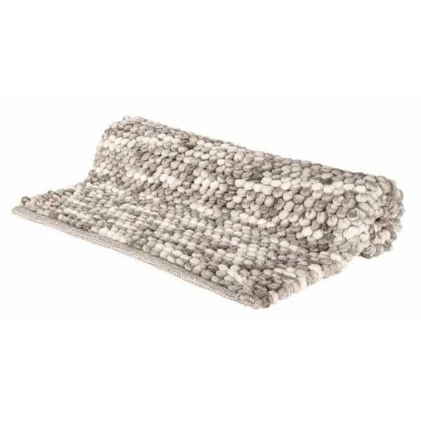 Urdu taupe badmatta, modernt utseende med blandad effekt, robust kvalitet, helt luddfri, hög fuktupptagning,