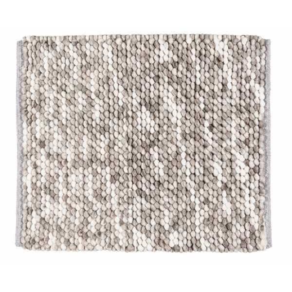 Urdu taupe badmatta, modernt utseende med blandad effekt, robust kvalitet, helt luddfri, hög fuktupptagning,