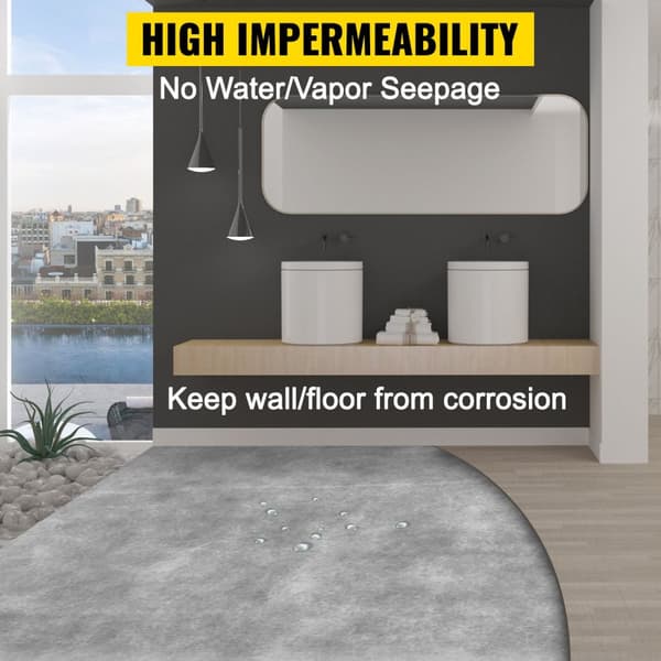 1m x 41m duschmembran, högkvalitativt PE-material, 3-lagers design, vattentätt och ångsäkert, flexibelt och skärbart, lätt att installera
