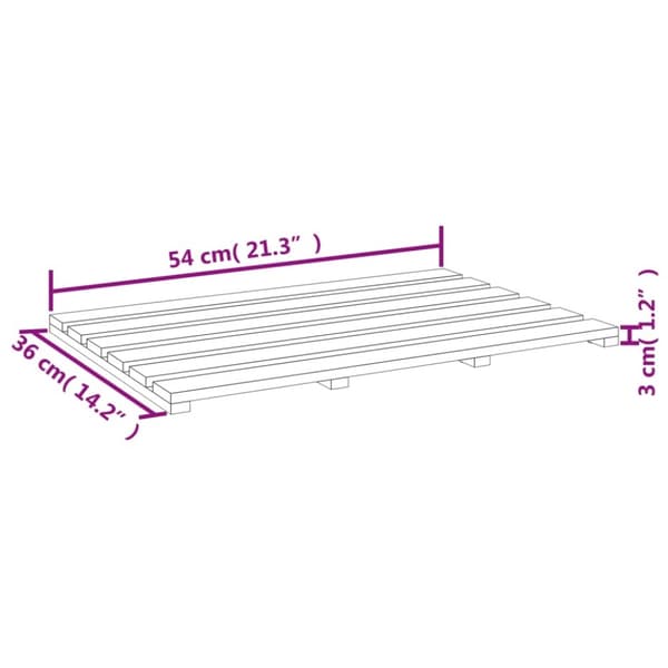 vidaXL Badematte i bambus 54x36 cm