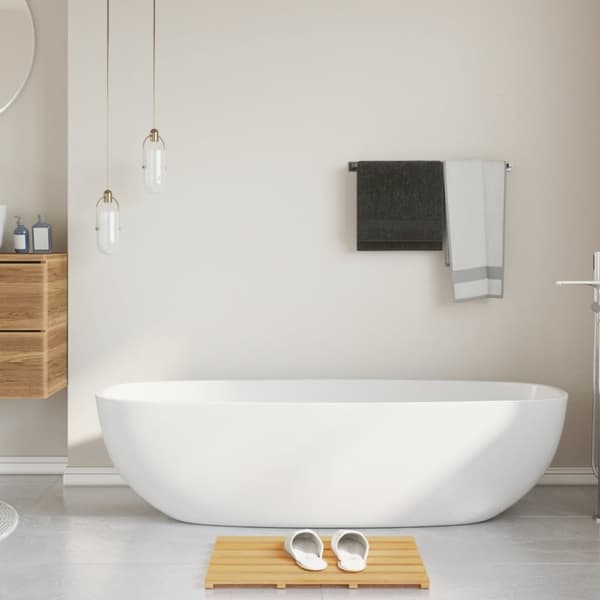 vidaXL Badematte i bambus 54x36 cm