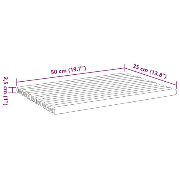 vidaXL Badmattor 2 st 50x35 cm bambu