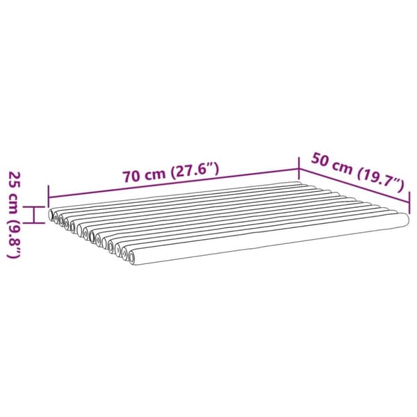vidaXL Badematter 2 stk 70x50 cm bambus