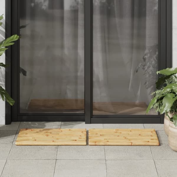 The Living Store bademåtter 2 stk. 50x35 cm bambus -  Måtter & tæpper