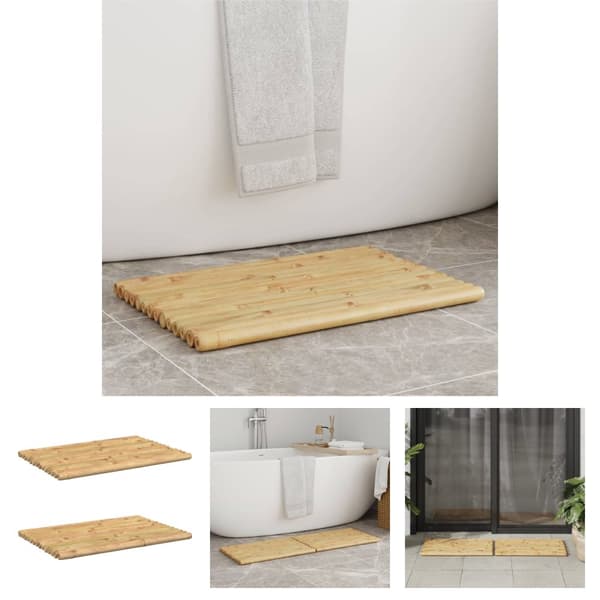 The Living Store Kylpymatot 2 kpl 50x35 cm bambu -  Kylpyhuoneen matot