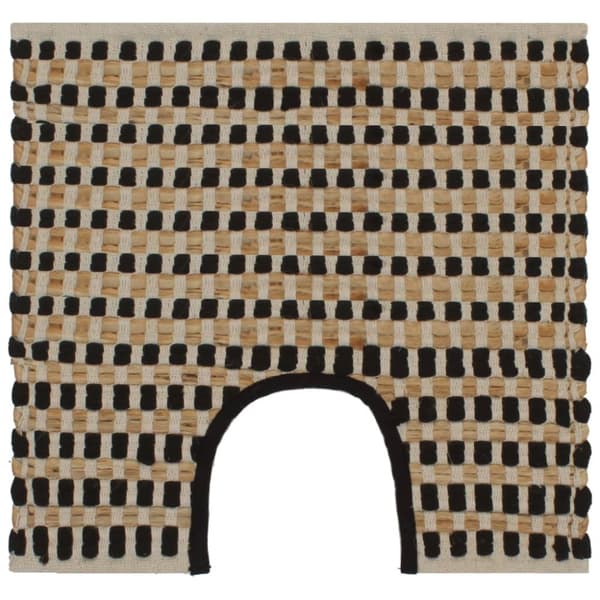 Badrumsmattor handvävd jute beige och svart - Badrumsmatta - Badrumsmattor - Home & Living