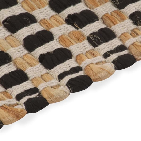 Badrumsmattor handvävd jute beige och svart - Badrumsmatta - Badrumsmattor - Home & Living