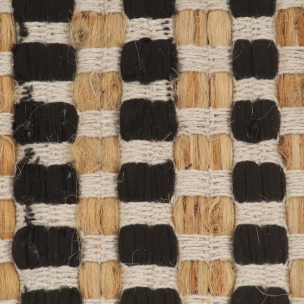 Badrumsmattor handvävd jute beige och svart - Badrumsmatta - Badrumsmattor - Home & Living