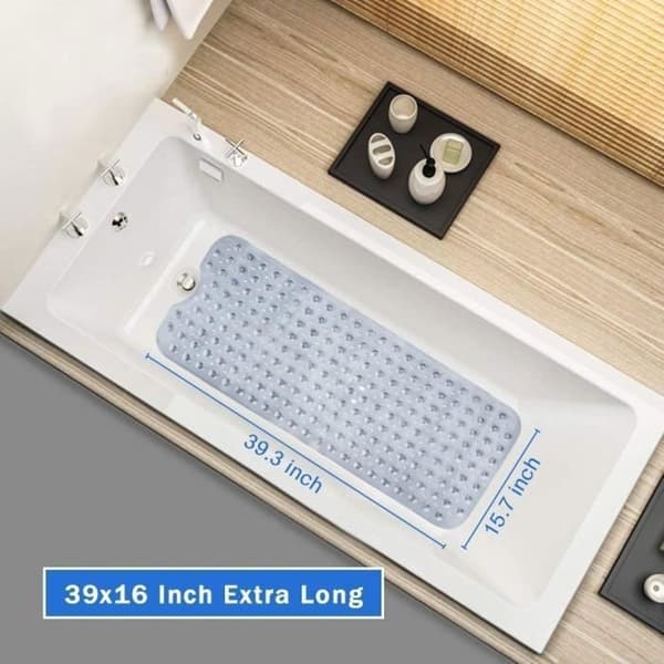 Säkerhet Antislip Badmatta - BIGILANTUH - 100 x 40 cm - Grå - Ekologisk PVC