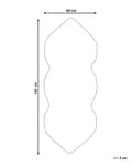 Miniatyrbillede 3 af 7: Bademåtte Blå Hvid Bomuld 150 x 60 cm Måtte til Badeværelse Design Gulvmåtte Baderum Tilbehør Badeværelsesmåtte