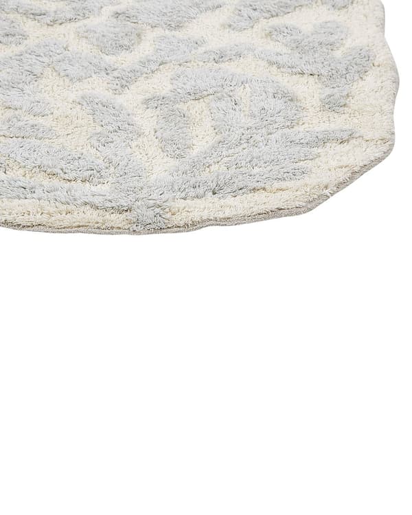 Bademåtte Grå Hvid Bomuld 60 x 90 cm Måtte til Badeværelse Design Gulvmåtte Baderum Tilbehør Badeværelsesmåtte