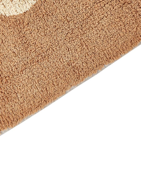 Bademåtte Brun Bomuld 50 x 80 cm Måtte til Badeværelse Design Gulvmåtte Baderum Tilbehør Badeværelsesmåtte