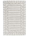 Pikkukuva 1 / 7: Kylpyhuoneen matto vaalea beige puuvilla 60 x 90 cm geometrinen kuvio suorakulmio moderni